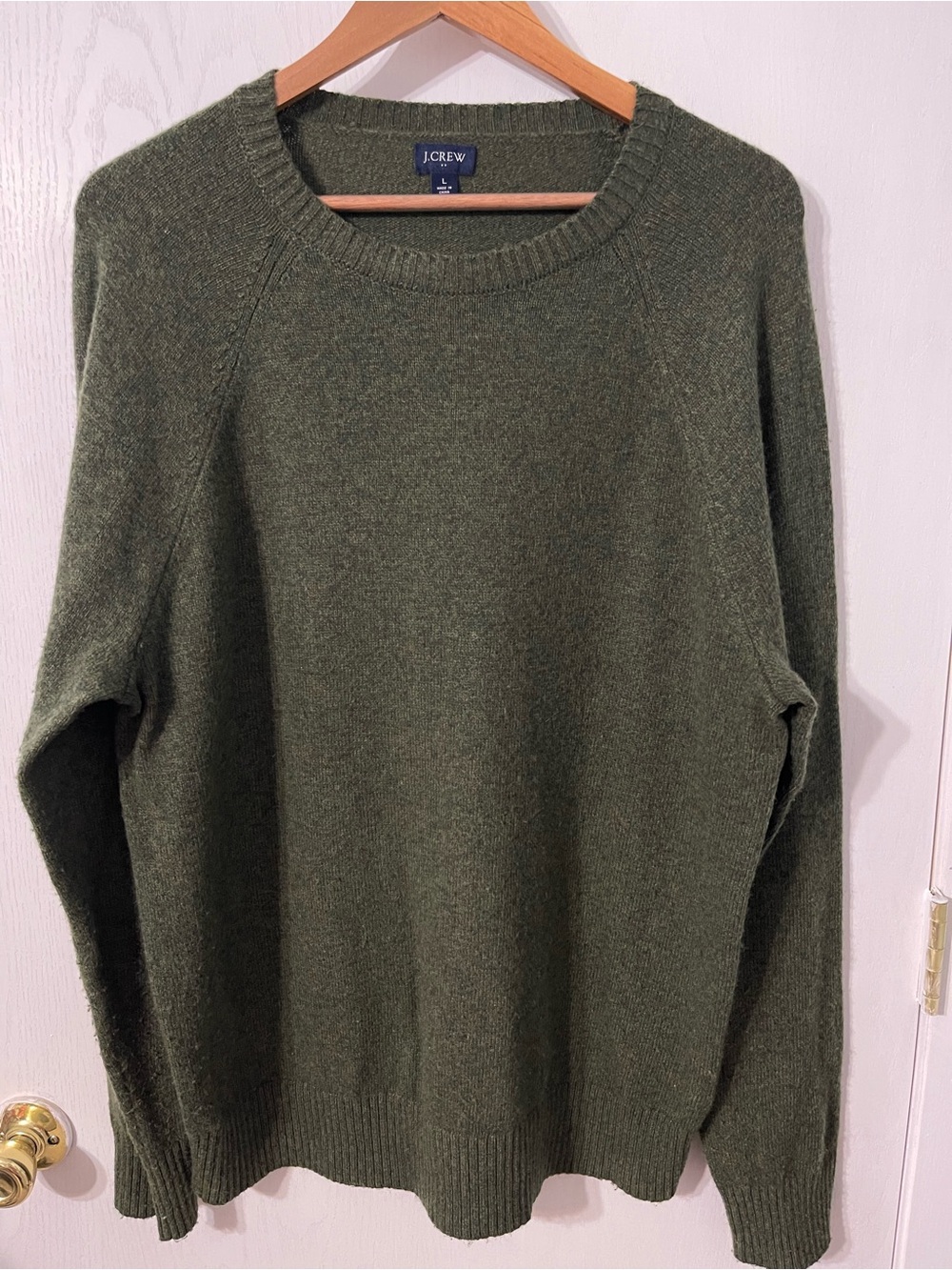 J.Crew Olive Green Crewneck Sweater